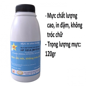 Mực nạp hộp zin HP 151A (W1510A), HP Pro 4003dn, M4003dw, MFP 4102fdn, 4103fdw, 120gr